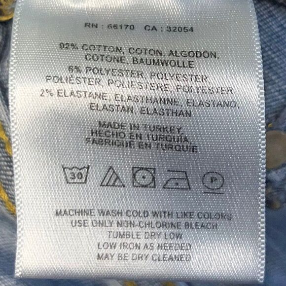 Pilcro and the Letterpress Slim Boyfriend Denim Jeans Distressed w/ Patching 32 - Picture 3 of 12